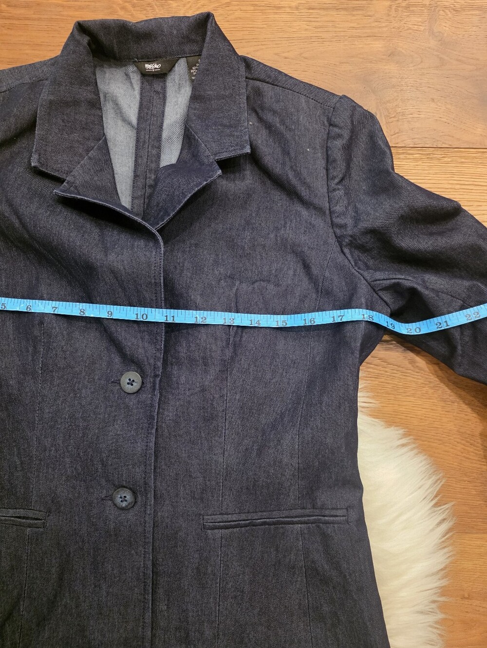 Vintage Women’s Dark Blue Denim Suit Jacket & Pants Set - Picture 4 of 13